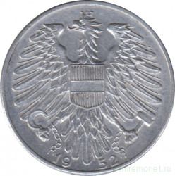 Монета. Австрия. 5 шиллингов 1952 год.