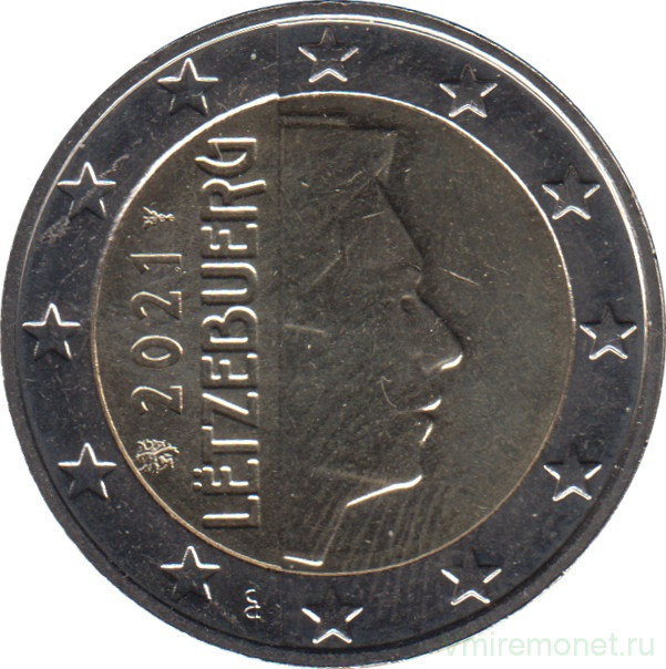 Монеты. Люксембург. Набор евро 8 монет 2021 год. 1, 2, 5, 10, 20, 50 центов, 1, 2 евро.