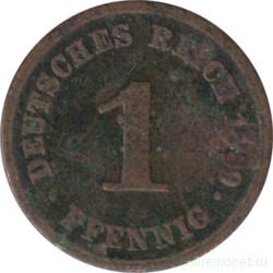 Монета. Германия (Германская империя 1871-1922). 1 пфенниг 1889 год. (А).