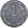 Монета. Чили. 1 песо 2008 год. ав.