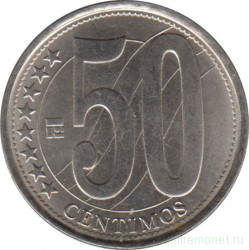 Монета. Венесуэла. 50 сентимо 2007 год.
