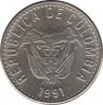 Монета. Колумбия. 10 песо 1991 год. ав.