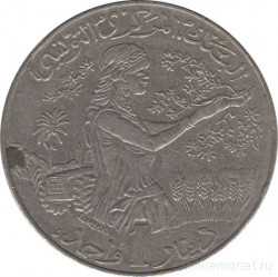 Монета. Тунис. 1 динар 2007 год.