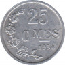 Монета. Люксембург. 25 сантимов 1954 год. ав.