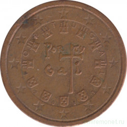 Монета. Португалия. 2 цента 2011 год.