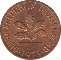 Монета. ФРГ. 1 пфенниг 1973 год. Монетный двор - Мюнхен (D).