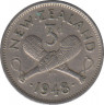 Монета. Новая Зеландия. 3 пенса 1948 год. ав.
