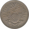 Монета. Багамские острова. 5 центов 1966 год. ав.