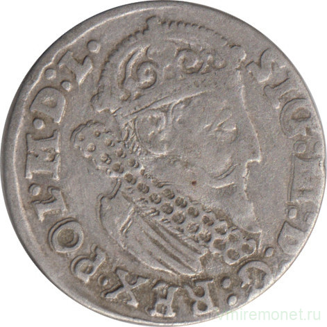 Монета. Польша. 3 гроша 1624 год. Сигизмунд III.