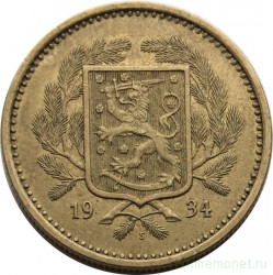 Монета. Финляндия. 20 марок 1934 год.