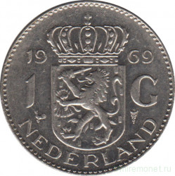 Монета. Нидерланды. 1 гульден 1969 год. Петух.