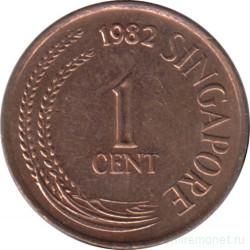 Монета. Сингапур. 1 цент 1982 год.