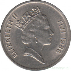 Монета. Фиджи. 5 центов 1986 год.