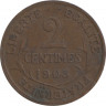 Монета. Франция. 2 сантима 1903 год. ав.