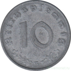 Монета. Германия. Третий Рейх. 10 рейхспфеннигов 1942 год. Монетный двор - Карлсруэ (G).
