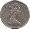 Монета. Великобритания. 50 новых пенсов 1979 год.
