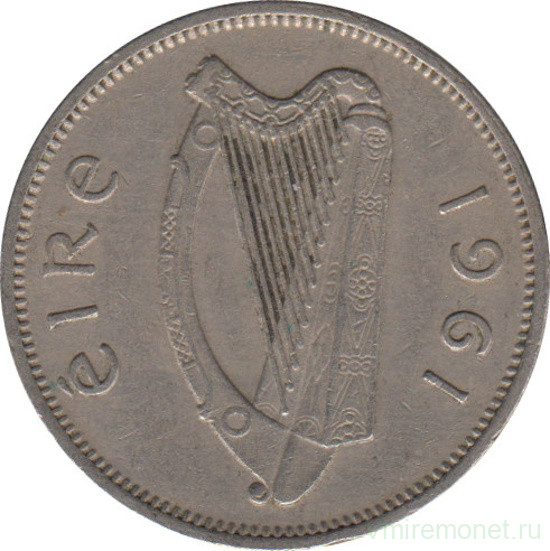 Монета. Ирландия. 6 пенсов 1961 год. 