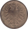 Монета. Германия (Германская империя 1871-1922). 2 пфеннига 1876 год. (D). рев.