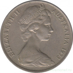 Монета. Австралия. 20 центов 1973 год.