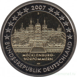 Монета. Германия. 2 евро 2007 год. Мекленбург (D).
