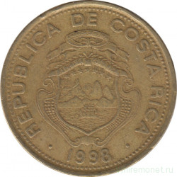 Монета. Коста-Рика. 100 колонов 1998 год.