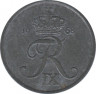 Монета. Дания. 1 эре 1968 год. ав.