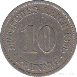 Монета. Германия (Германская империя 1871-1922). 10 пфеннигов 1898 год. (A).