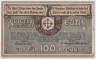 Бона. Нотгельд. Германия. Город Ютин. 100 пфеннигов 1920 год. Вариант 359.1.3. ав.