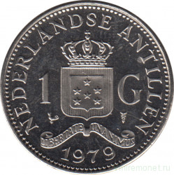 Монета. Нидерландские Антильские острова. 1 гульден 1979 год.