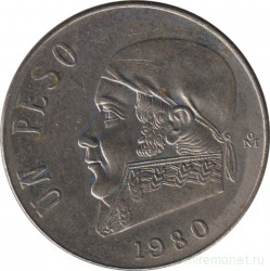 Монета. Мексика. 1 песо 1980 год.