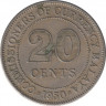 Монета. Малайя (Малайзия). 20 центов 1950 год. ав.