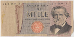 Банкнота. Италия. 1000 лир 1971 год. Тип 101b.