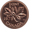 Монета. Канада. 1 цент 1973 год. ав.