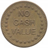 Жетон игровой. США. Для автоматов "No Cash Value". 
