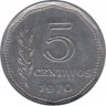 Монета. Аргентина. 5 сентаво 1970 год. ав.
