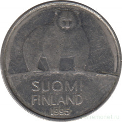 Монета. Финляндия. 50 пенни 1995 год.