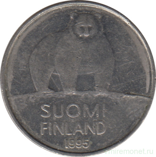 Монета. Финляндия. 50 пенни 1995 год.