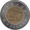 Монета. Канада. 2 доллара 2002 год. 20 лет правления королевы Елизаветы II. рев.