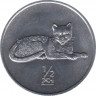 Монета. Северная Корея. 0.5 чона 2002 год. Мир животных. Леопард. ав.