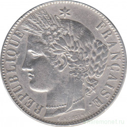 Монета. Франция. 5 франков 1871 год. К.