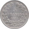 Монета. Франция. 5 франков 1871 год. К. рев.