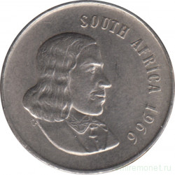 Монета. Южно-Африканская республика (ЮАР). 20 центов 1966 год. Аверс - "SOUTH AFRICA".