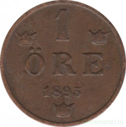 Монета. Швеция. 1 эре 1893 год.
