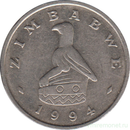 Монета. Зимбабве. 10 центов 1994 год.