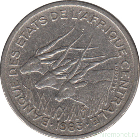 Монета. Центральноафриканский экономический и валютный союз (ВЕАС). 50 франков 1983 год.
