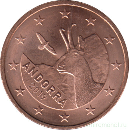 Монета. Андорра. 2 цента 2019 год.