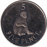 Монета. Гибралтар. 5 пенсов 2011 год. Монета. Гибралтар. 5 пенсов 2011 год.