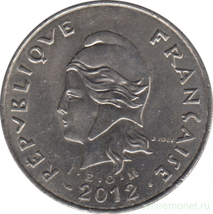 Монета. Французская Полинезия. 50 франков 2012 год.