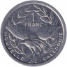 Монета. Новая Каледония. 1 франк 1990 год.