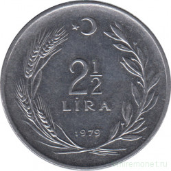 Монета. Турция. 2,5 лиры 1979 год.